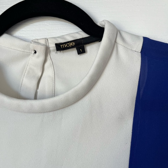 Beautiful Maje Dress size Small / 1 blue, White and black - Picture 2 of 7